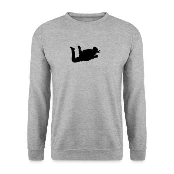 Skydiver - Unisex Pullover - Weißgrau meliert - Vorne - Alina (178cm) & Michal (187cm)