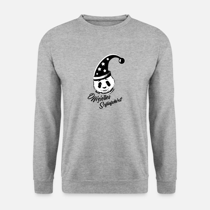 schlafshirt,offizielles schlafshirt,panda - Unisex Pullover - Weißgrau meliert