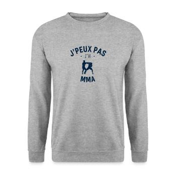 J peux pas j ai MMA - Sweat-shirt Unisexe - gris chiné - Devant - Alina (178cm) & Michal (187cm)