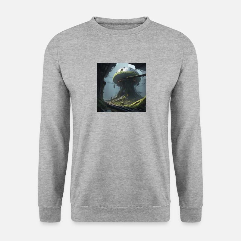 Post Civilization - Unisex Pullover - Weißgrau meliert