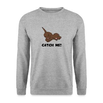 catch1 2 - Sweat-shirt Unisexe - gris chiné - Devant - Alina (178cm) & Michal (187cm)