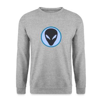 Alien - Unisex Pullover - Weißgrau meliert - Vorne - Alina (178cm) & Michal (187cm)