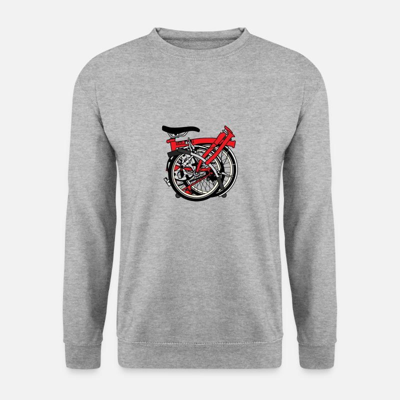 Brompton Bicycle bereit transportiert werden. - Unisex Pullover - Weißgrau meliert