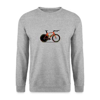 Trial Trial Bike - Unisex Sweatshirt - salt & pepper - Front - Alina (178cm) & Michal (187cm)