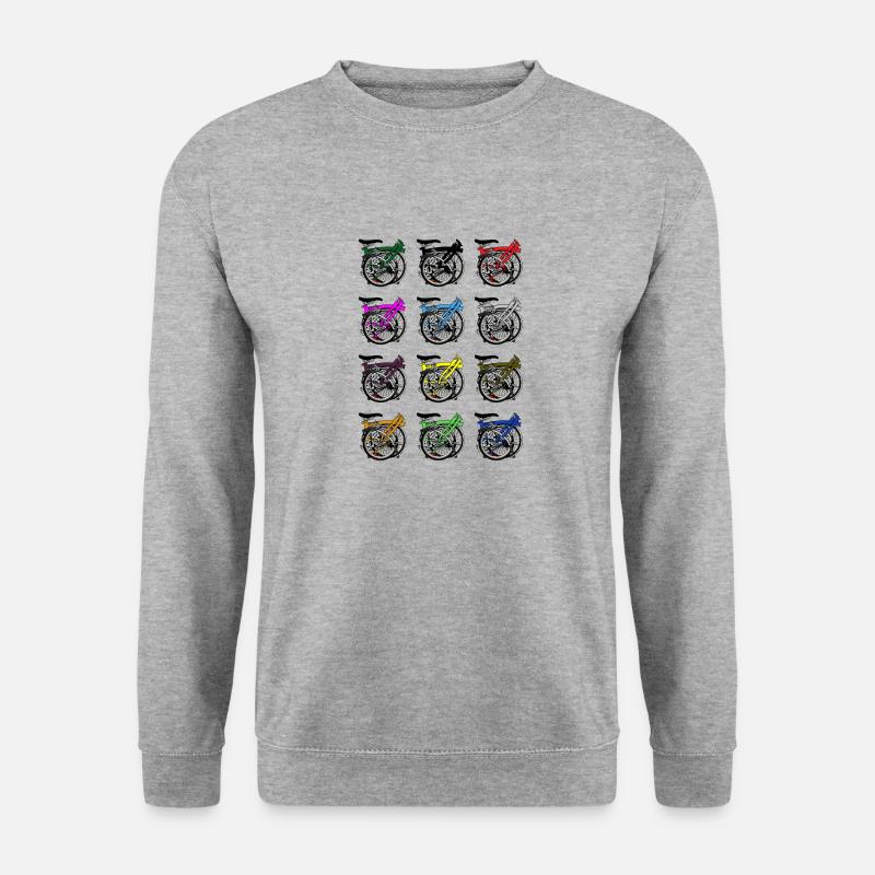 Brompton Bicycle Gefaltete - Unisex Pullover - Weißgrau meliert