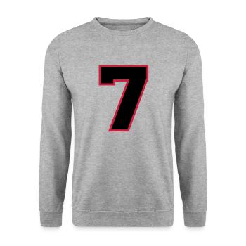 2cnumber7 - Sweat-shirt Unisexe - gris chiné - Devant - Alina (178cm) & Michal (187cm)