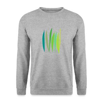 Dessin abstrait La croissance des tiges - Sweat-shirt Unisexe - gris chiné - Devant - Alina (178cm) & Michal (187cm)
