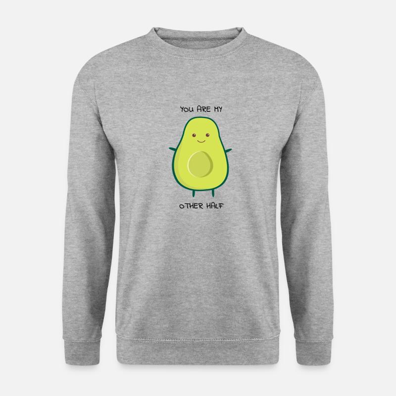 Partner Shirt Avocado Teil 2 - Unisex Pullover - Weißgrau meliert