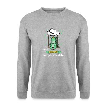 Unicorn - I'll rock you - Unisex Sweatshirt - salt & pepper - Front - Alina (178cm) & Michal (187cm)