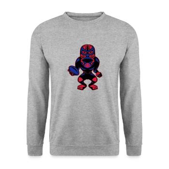 mask_blak - Unisex Sweatshirt - salt & pepper - Front - Alina (178cm) & Michal (187cm)