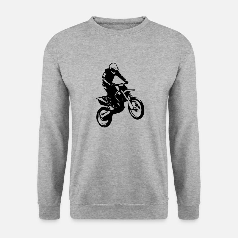 Motocross 2 - Unisex Pullover - Weißgrau meliert
