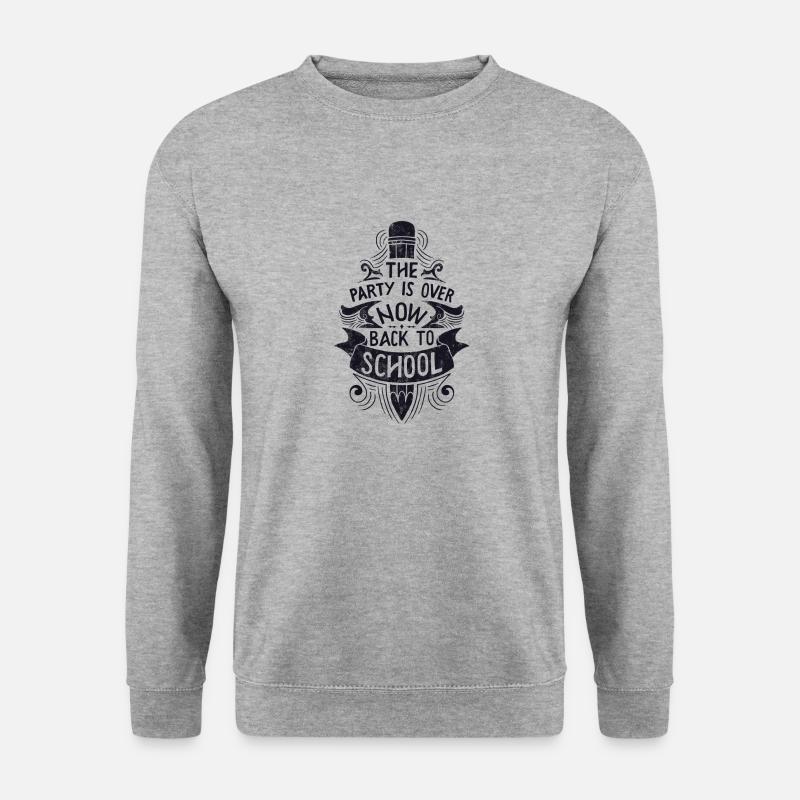 Back To School - Unisex Pullover - Weißgrau meliert
