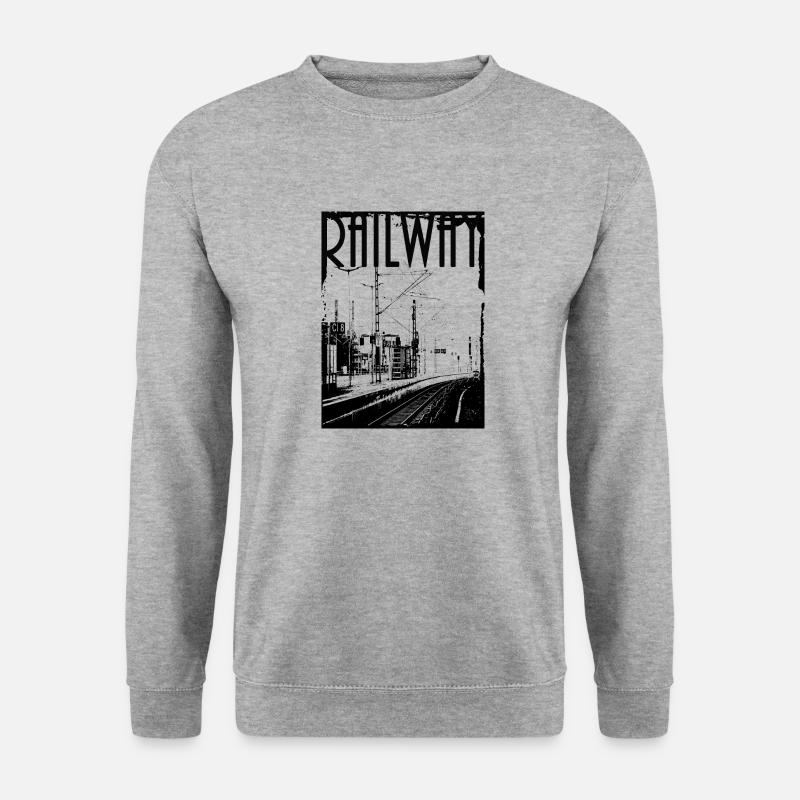 Railway - Unisex Pullover - Weißgrau meliert