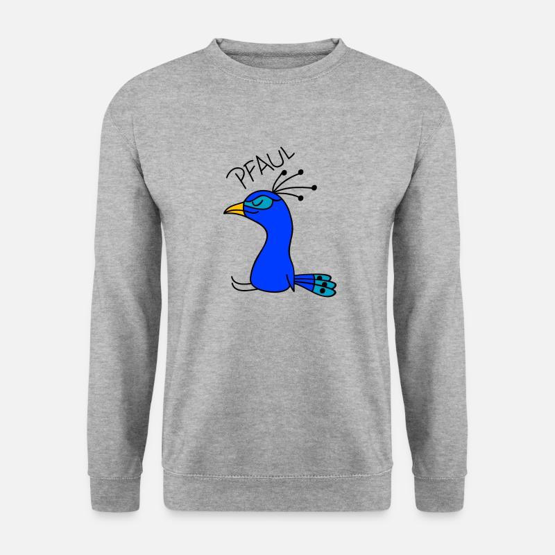 Pfau ist faul - Unisex Pullover - Weißgrau meliert