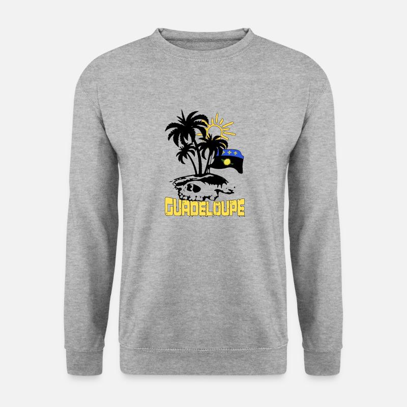 Guadeloupe - Unisex Pullover - Weißgrau meliert