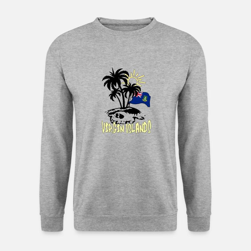 Jungfrauen Inseln - Unisex Pullover - Weißgrau meliert