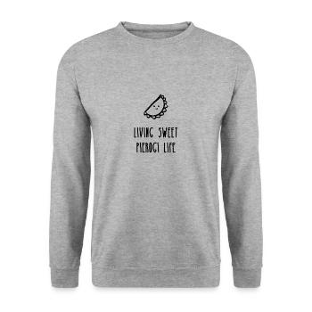 Douce vie, boulettes - Sweat-shirt Unisexe - gris chiné - Devant - Alina (178cm) & Michal (187cm)