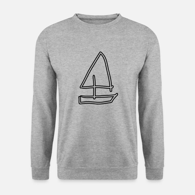 schiff - Unisex Pullover - Weißgrau meliert