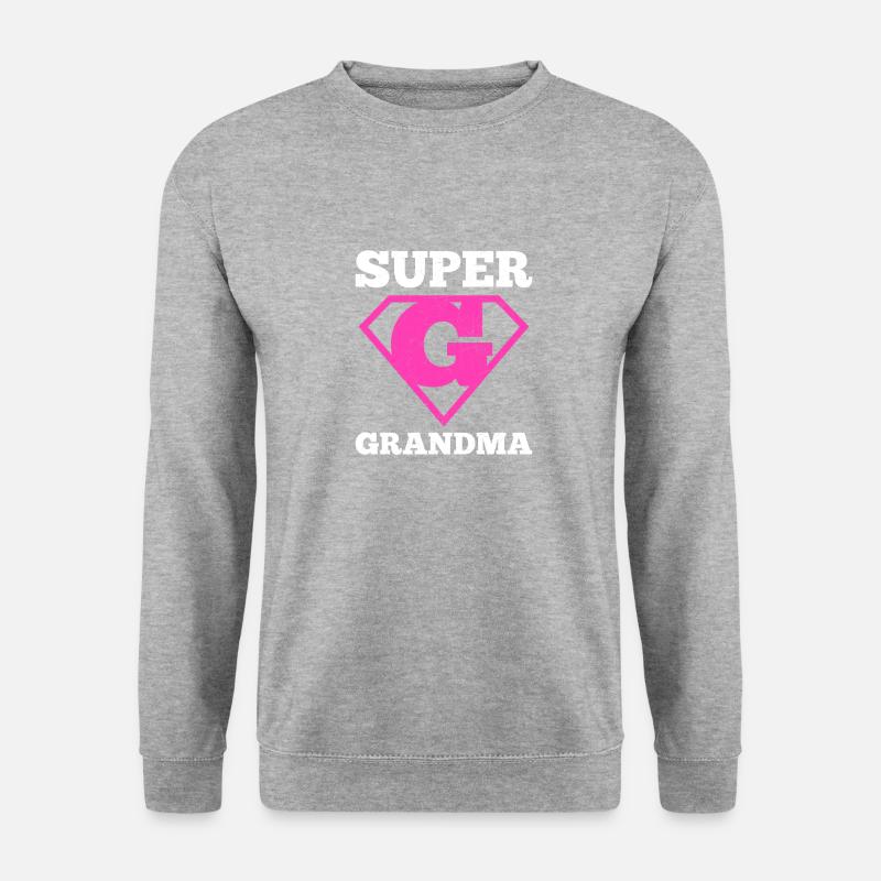 Super Großmutter - Unisex Pullover - Weißgrau meliert