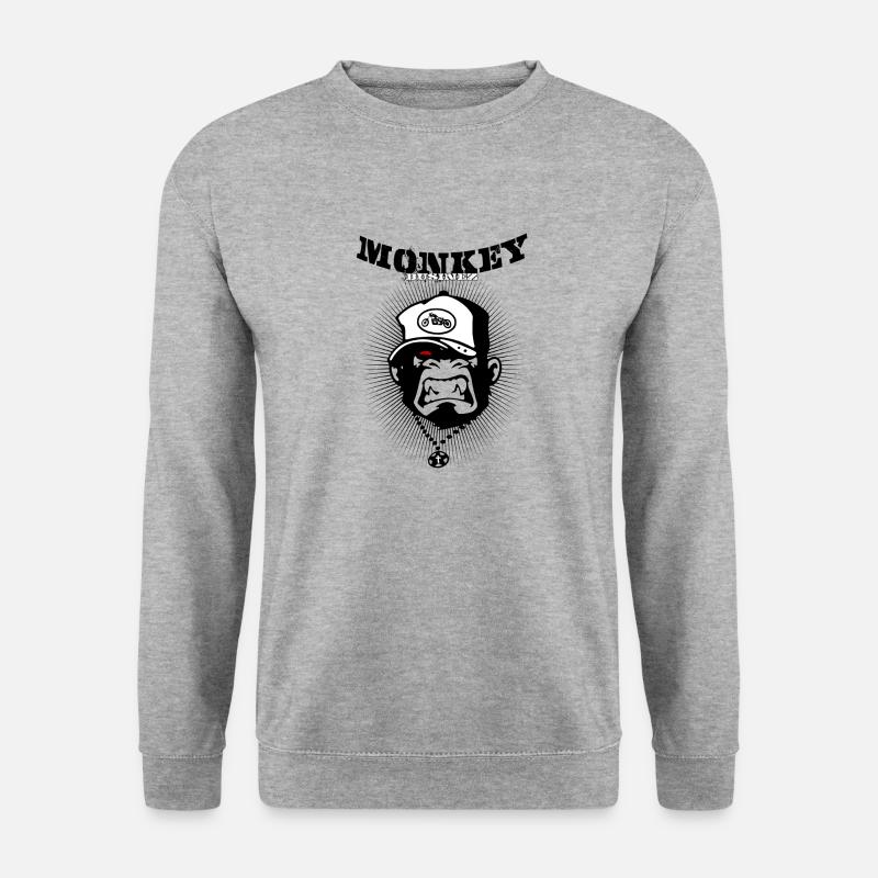 Monkey Businez - Biker - Unisex Pullover - Weißgrau meliert