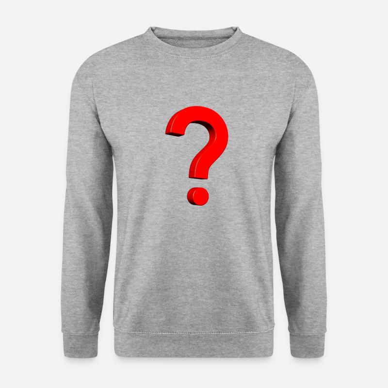 3D question mark red - Unisex Sweatshirt - salt & pepper