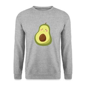 avocado - Unisex Pullover - Weißgrau meliert - Vorne - Alina (178cm) & Michal (187cm)