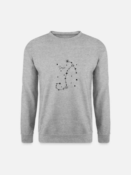 Skorpion / Scorpio, Sternzeichen, Himmel, Planeten - Unisex Pullover - Weißgrau meliert