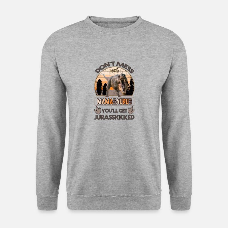 Mamasaurus - Unisex Pullover - Weißgrau meliert