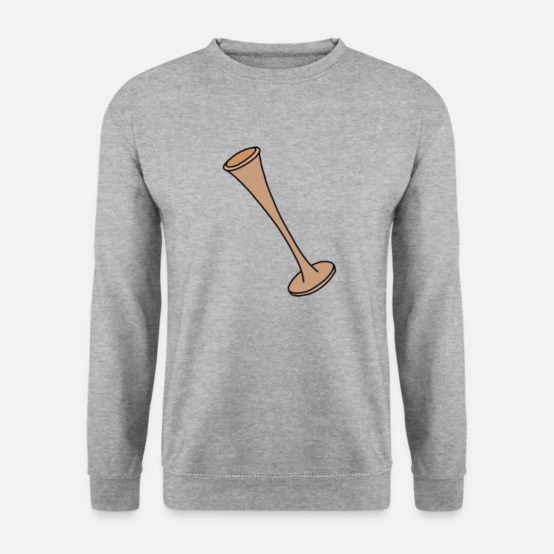 Herztonrohr - Unisex Pullover - Weißgrau meliert