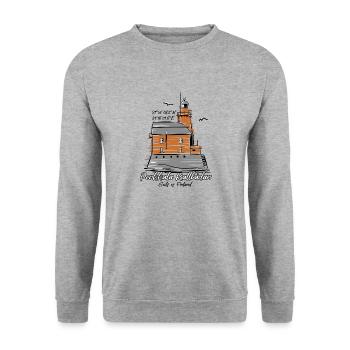 CARROT KALLBÅDA LIGHTHOUSE PRODUCTS AND GIFTS - Unisex Sweatshirt - salt & pepper - Front - Alina (178cm) & Michal (187cm)