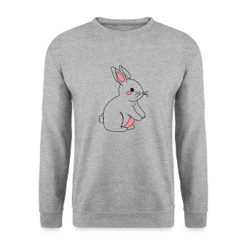 Rabbit - Unisex Sweatshirt - salt & pepper - Front - Alina (178cm) & Michal (187cm)