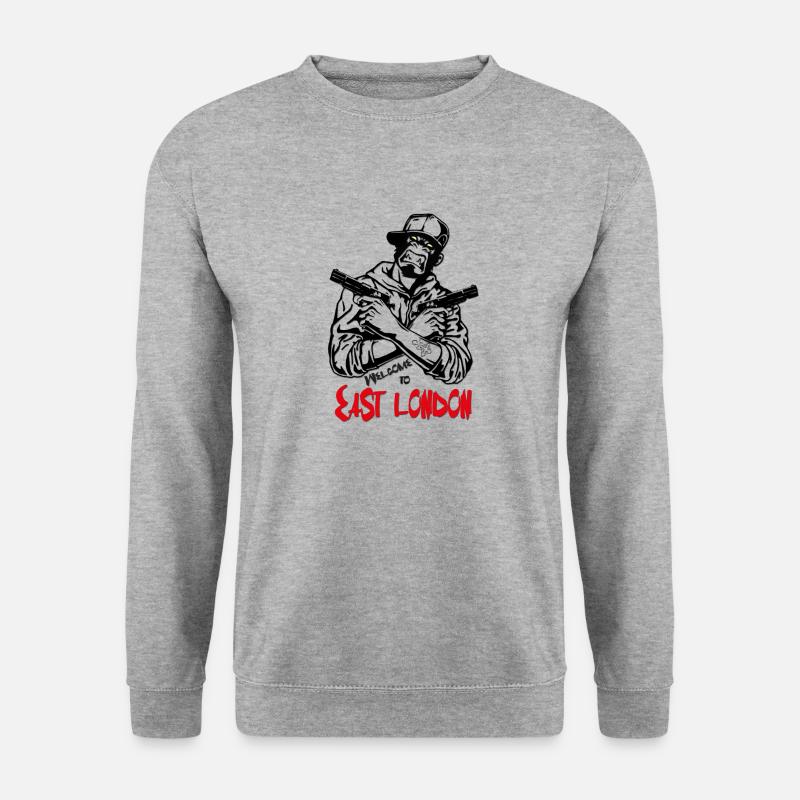 East London - Unisex Pullover - Weißgrau meliert