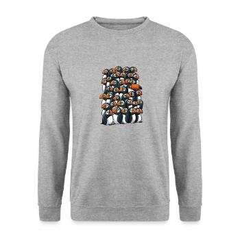 Mac Toco - Unisex Pullover - Weißgrau meliert - Vorne - Alina (178cm) & Michal (187cm)