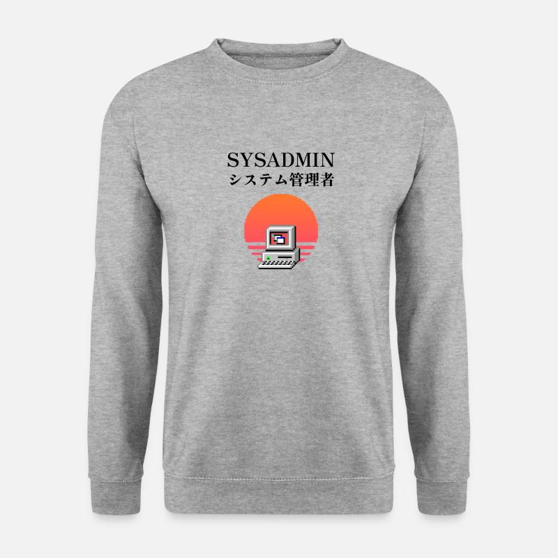 Sysadmin | システム管理者 | vaporwave - Unisex Sweatshirt - salt & pepper