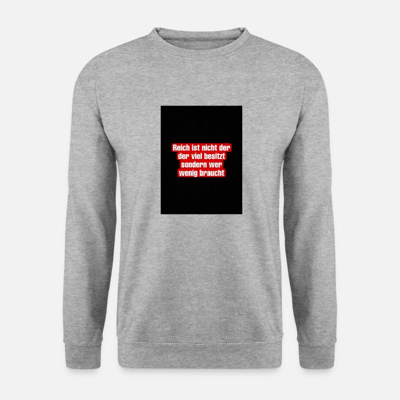 Zitat - Unisex Pullover - Weißgrau meliert