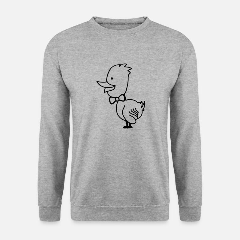 Ente - Unisex Pullover - Weißgrau meliert