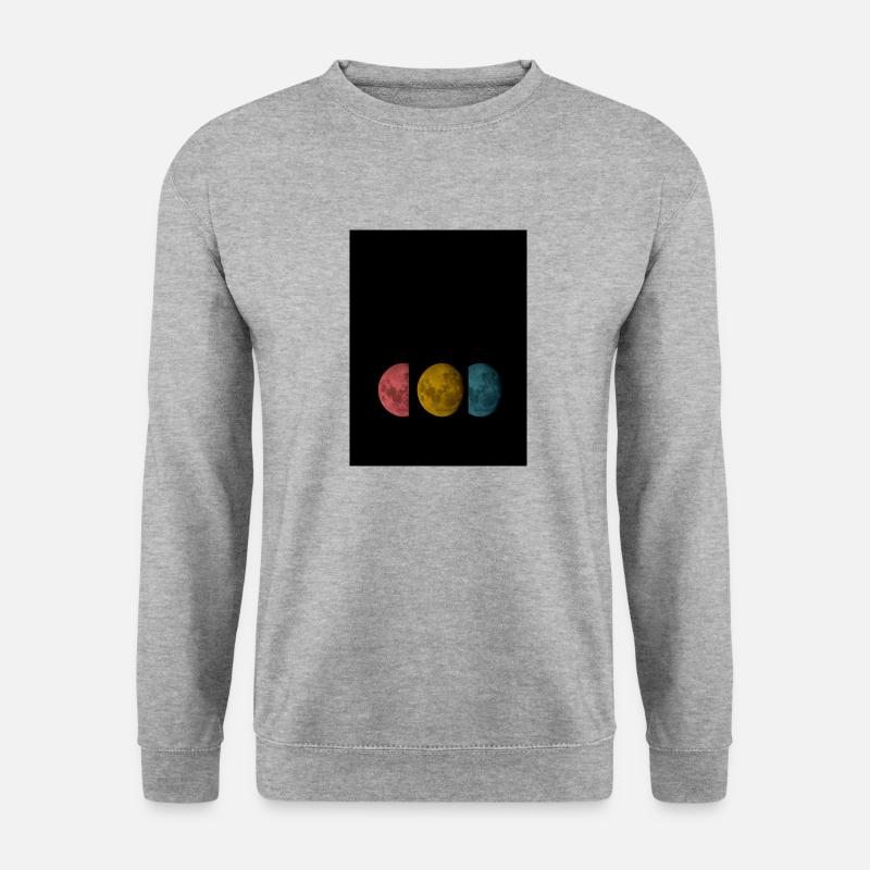 Mond - Unisex Pullover - Weißgrau meliert