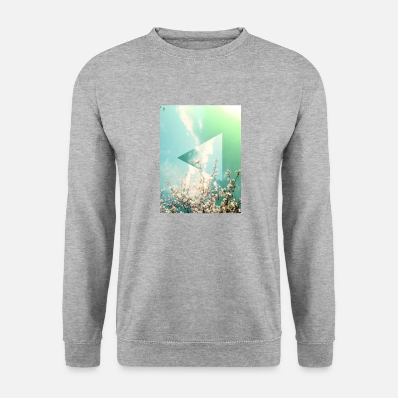 Frühlingsgefühl - Unisex Pullover - Weißgrau meliert