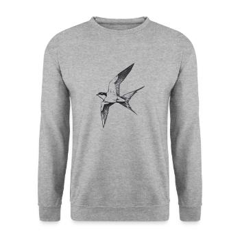 PNG Bild - Unisex Pullover - Weißgrau meliert - Vorne - Alina (178cm) & Michal (187cm)