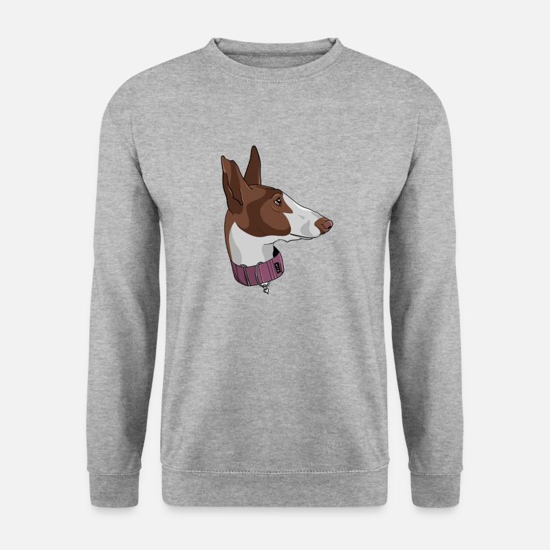Podenco Canario - Unisex Pullover - Weißgrau meliert