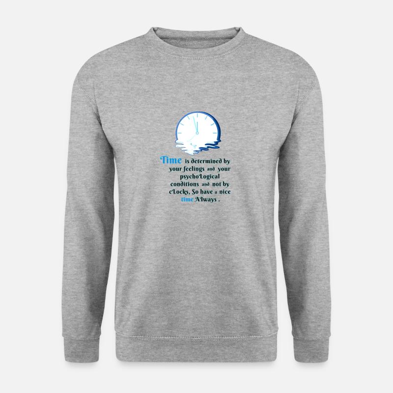 Time is the filling - Unisex Pullover - Weißgrau meliert