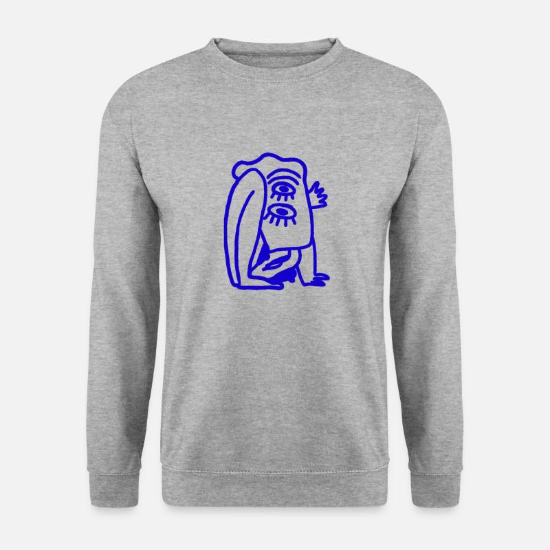 Abstract Woman 2 - Unisex Pullover - Weißgrau meliert
