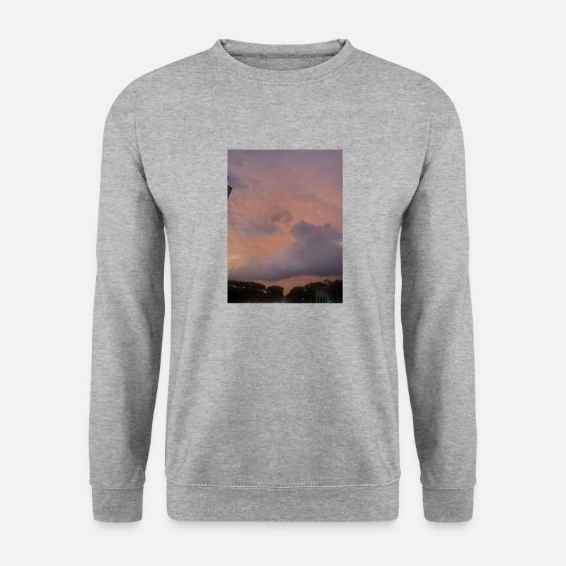 Sonnenuntergang - Unisex Pullover - Weißgrau meliert
