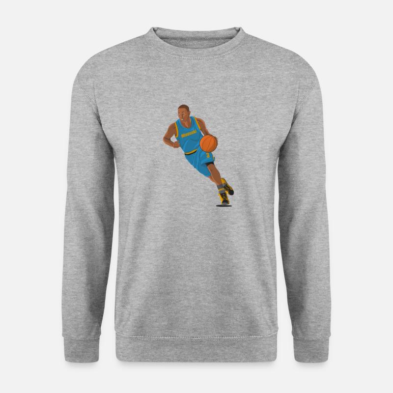 Basketball - Unisex Pullover - Weißgrau meliert