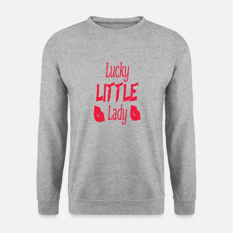 Lucky little Lady - Unisex Pullover - Weißgrau meliert