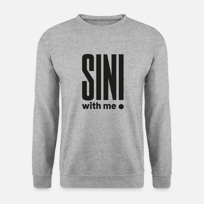 SIN with me - Unisex Pullover - Weißgrau meliert