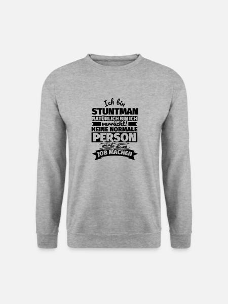 Stuntman Geschenke - Unisex Pullover - Weißgrau meliert