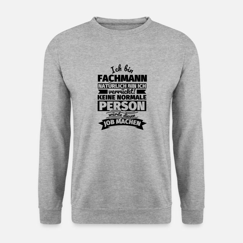 Fachmann Geschenke - Unisex Pullover - Weißgrau meliert