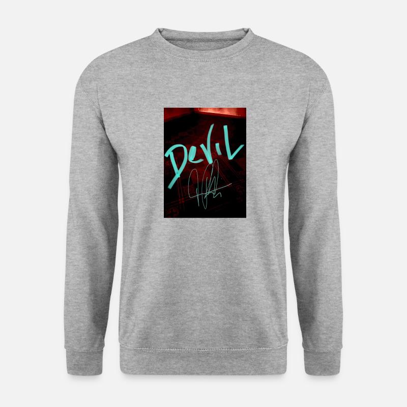 Devil Original - Unisex Pullover - Weißgrau meliert