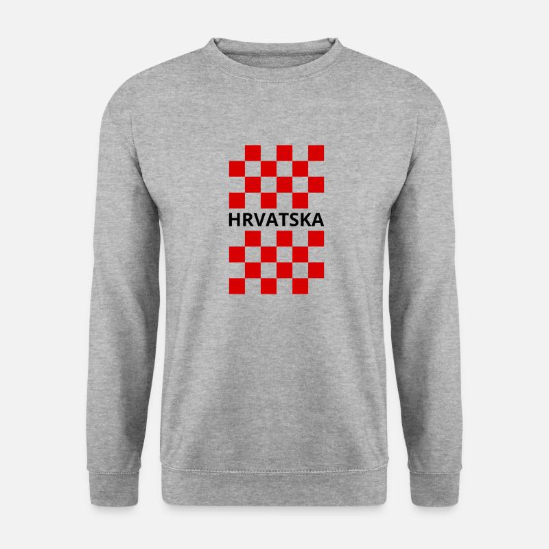 Kroatien - Unisex Pullover - Weißgrau meliert